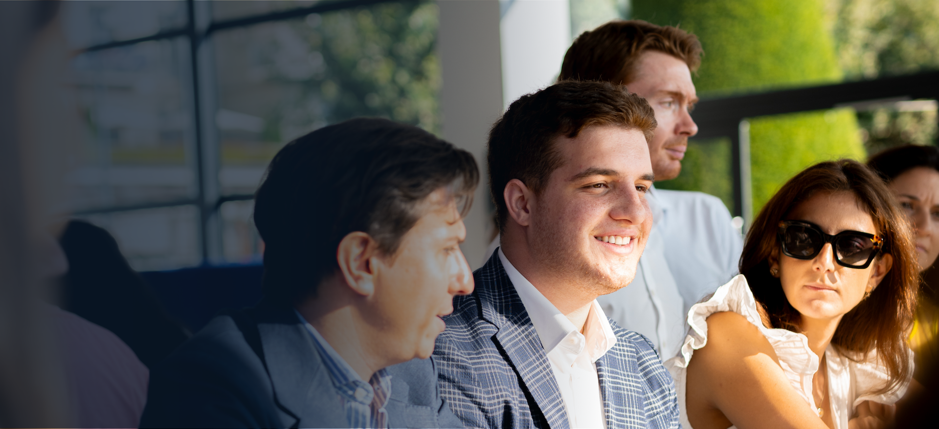 HIM Business School students mingling with business leaders at industry event