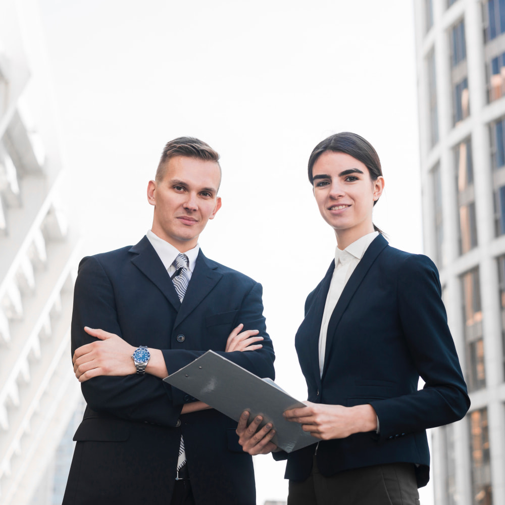 young well dressed professionals