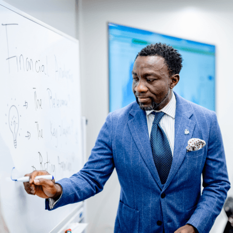 HIM Business School lecturer teaching